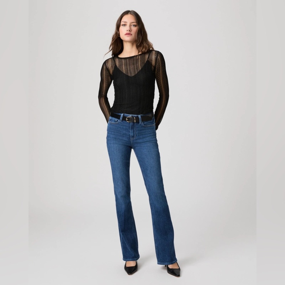 PAIGE High Rise Laurel Canyon Bootcut Jeans | Aerial | Size 30